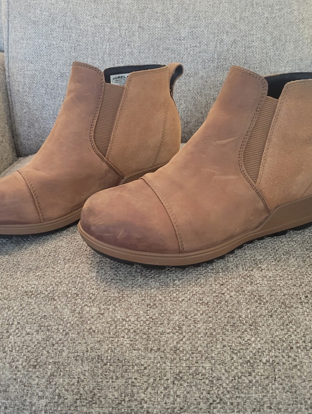 Sorel Velvet Tan Suede Pull-On Ankle Boot - Picture 2 of 7